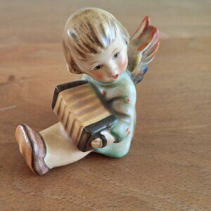 Hummel Figurine Angel Playing accordion - Candle Holder - Germany
